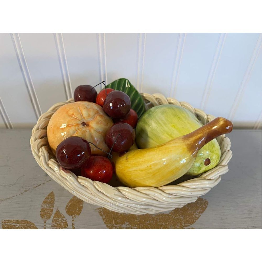 Vintage Italian ceramic fruit bowl 1960’s mid century